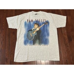 Vintage Pam Tillis I Was Blown Away Country Music 1995 Tour T-Shirt Sz XL